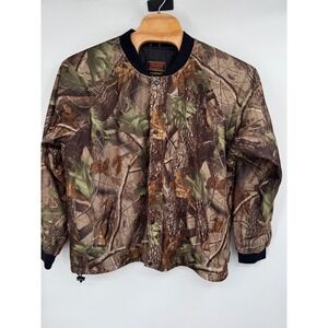 Stearns‎ Dry Wear Hunting Jacket Mens Realtree Camo Fleece Lined Bomber Sz L
